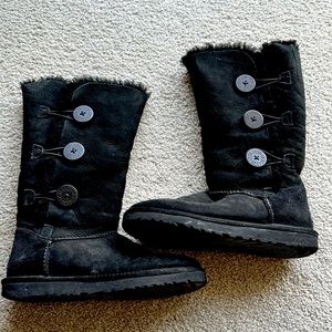 Ugg Bailey Button Black Tall Boots